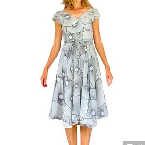 Merrimekko faux-wrap midi dress